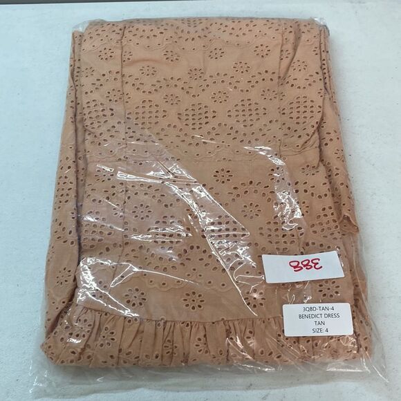 St. Roche Benedict Eyelet Sleeveless Midi Sun Dress Spaghetti Strap Organic Cott - Picture 6 of 16